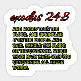 Exodus 24:8 Sticker